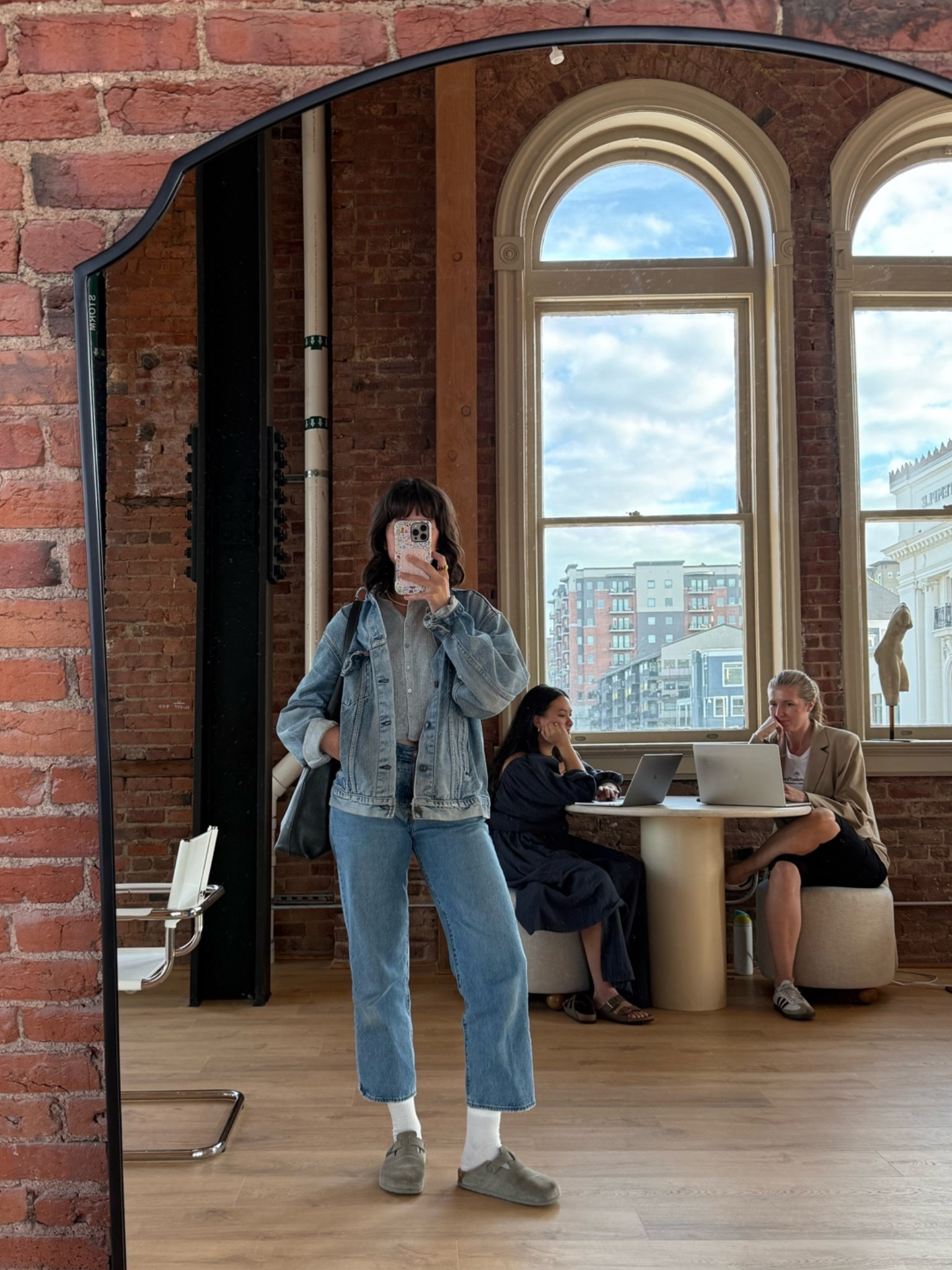 Sept 10 fit 💕 featuring my cutie founder friends of the coworking space I’m always at 😌 jacket is vintage but linked the modern version, & my top is a few years old!

#LTKootd