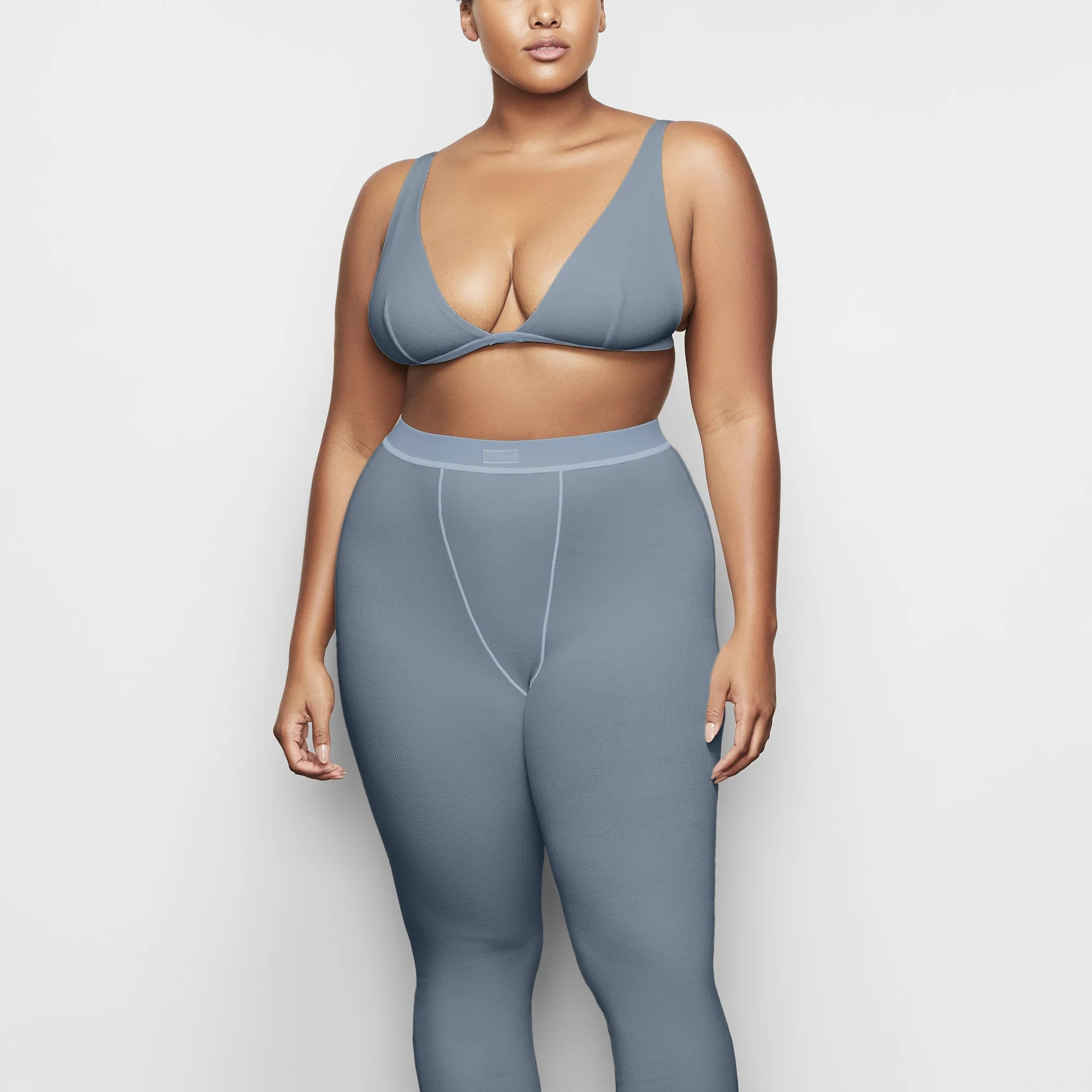 SKIMS Legging | Blue | Small | Cotton Rib | SKIMS (US)