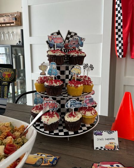 Cupcake tower and the little characters I printed out and added to sticks for the cupcakes!! They turned out so adorable!!! ❤️

Cars themed party, birthday party, third birthday, cupcake tower, lightening McQueen, Disney cars 

#LTKparties #LTKkids #LTKfindsunder50