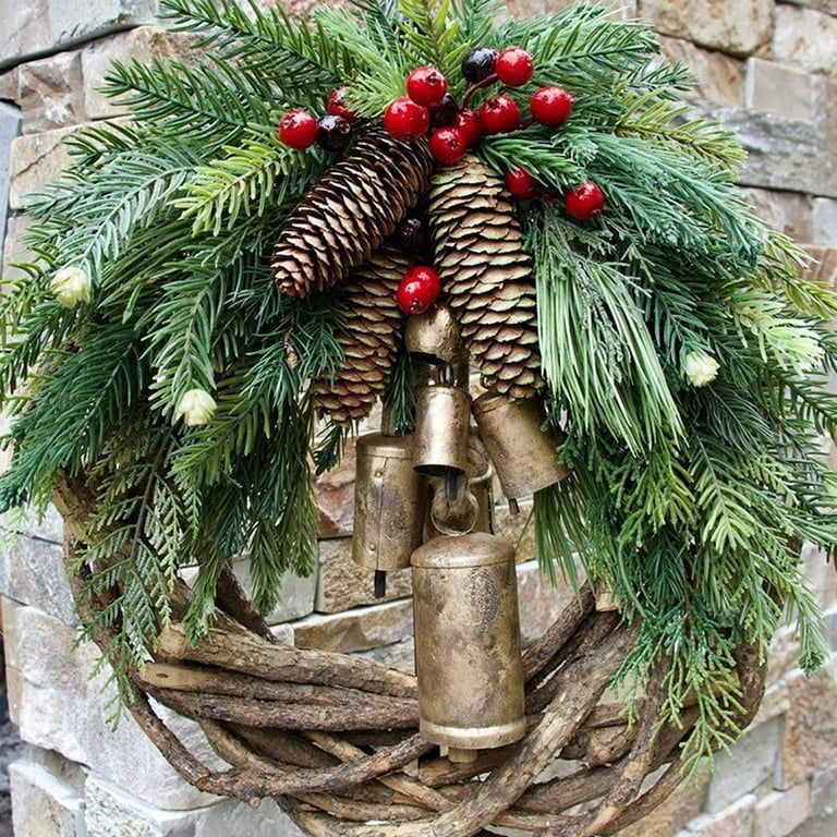 Nokiwiqis Farmhouse Christmas Wreaths for Front Door, Rattan Wreaths for Decorating Christmas, 20... | Walmart (US)