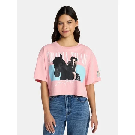 Shania Twain Women's Skimmer Tee with Short Sleeves, XXS-4X | Walmart (US)