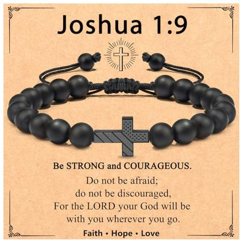Christmas Stocking Stuffers Teen Boys Gift Ideas Cross Bracelet Men Christian Baptism Confirmation 8 10 12 14 16 18 13 11 Year Old Birthday Christmas Gifts for Teenage Boy Kids Teens Grandkids Mens | Amazon (US)
