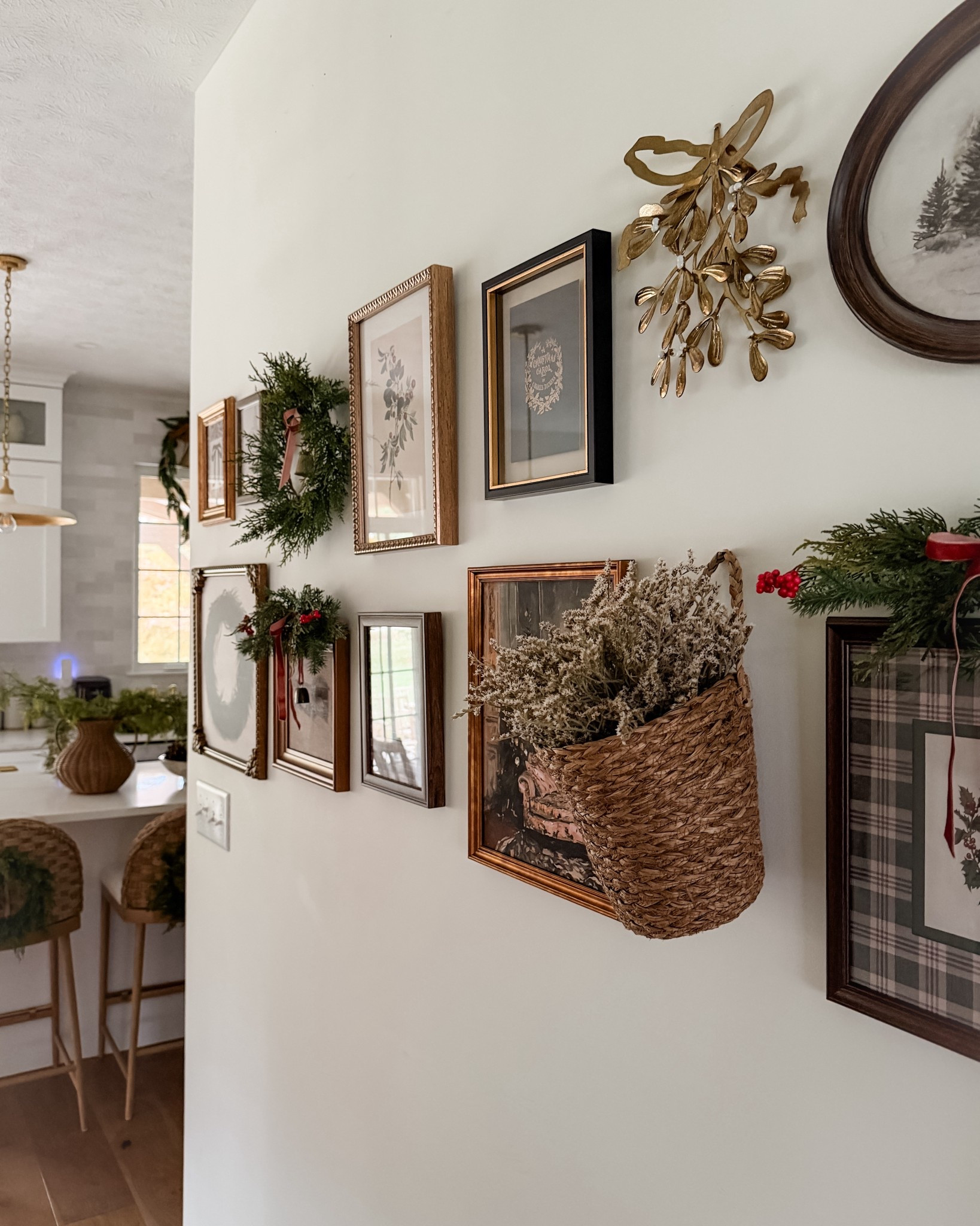 Why yes, I did hang a holiday gallery wall on the big bare wall off my kitchen. Totally normal thing to do, I know. 

#LTKHoliday #LTKHome #LTKFindsUnder100