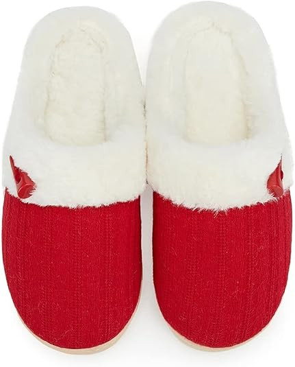NineCiFun Women's Slip on Fuzzy House Slippers Memory Foam Slippers Scuff Outdoor Indoor Warm Plu... | Amazon (US)
