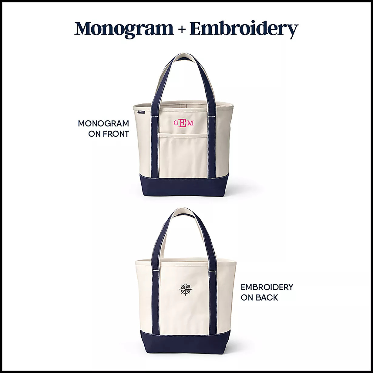 Extra Large 5 Pocket Zip Top Canvas Tote Bag | Lands' End (US)