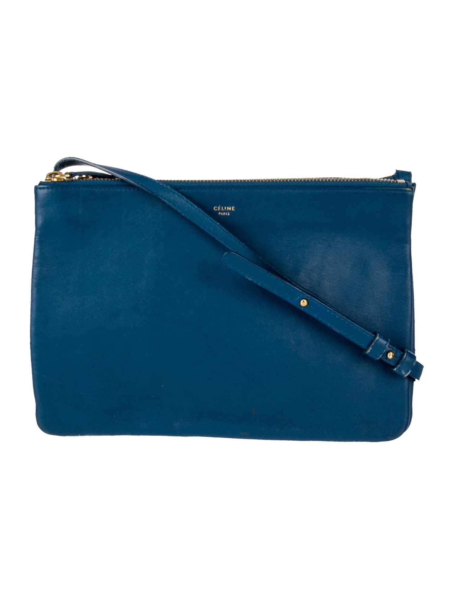 Celine Leather Trio Small - Blue Crossbody Bags, Handbags - CEL378064 | The RealReal | The RealReal