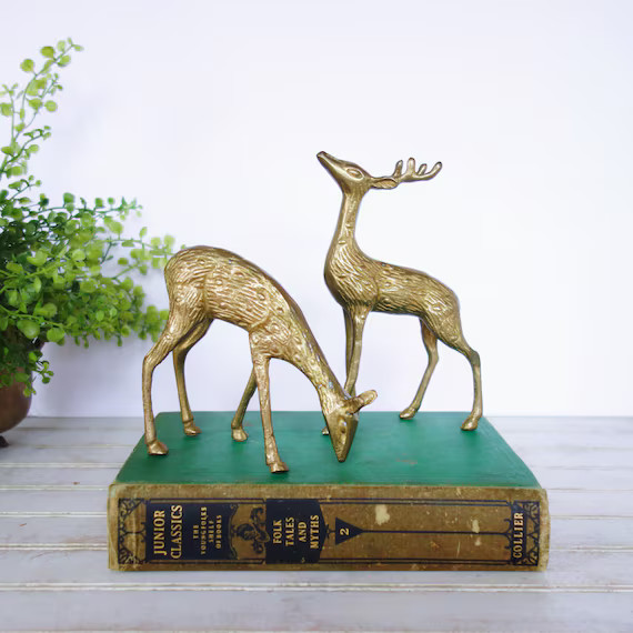 Your Choice Vintage Mid Century Brass Deer Retro Hollywood | Etsy | Etsy (US)