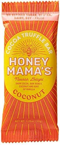 Honey Mama’s, Cocoa Truffle Bar, Single-Serve Refrigerated Snack (Pack of 12), Coconut | Amazon (US)