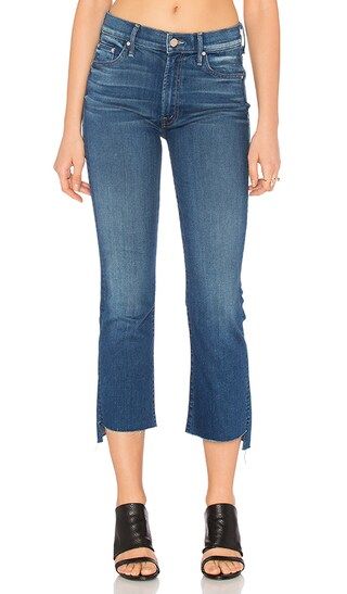 MOTHER Insider Crop Step Fray in Blue Moon | Revolve Clothing