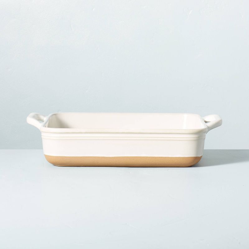 3qt Square Stoneware Baking Dish with Handles Sour Cream - Hearth &#38; Hand&#8482; with Magnolia | Target