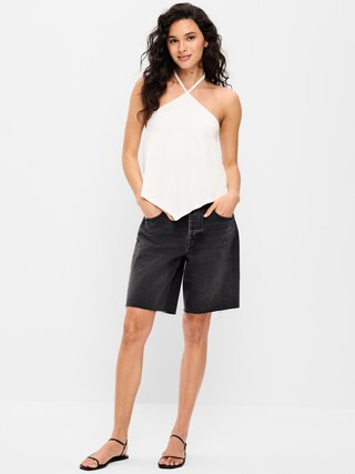 Mid-Rise Baggy Jean Shorts -- 9-inch inseam | Old Navy (CA)