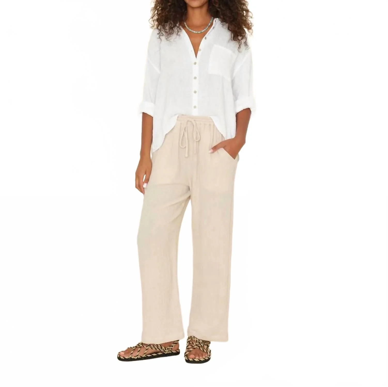 Devon Mid Rise Pants In Silver Slate | Shop Simon