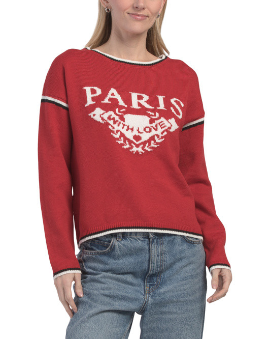 Paris With Love Sweater | TJ Maxx