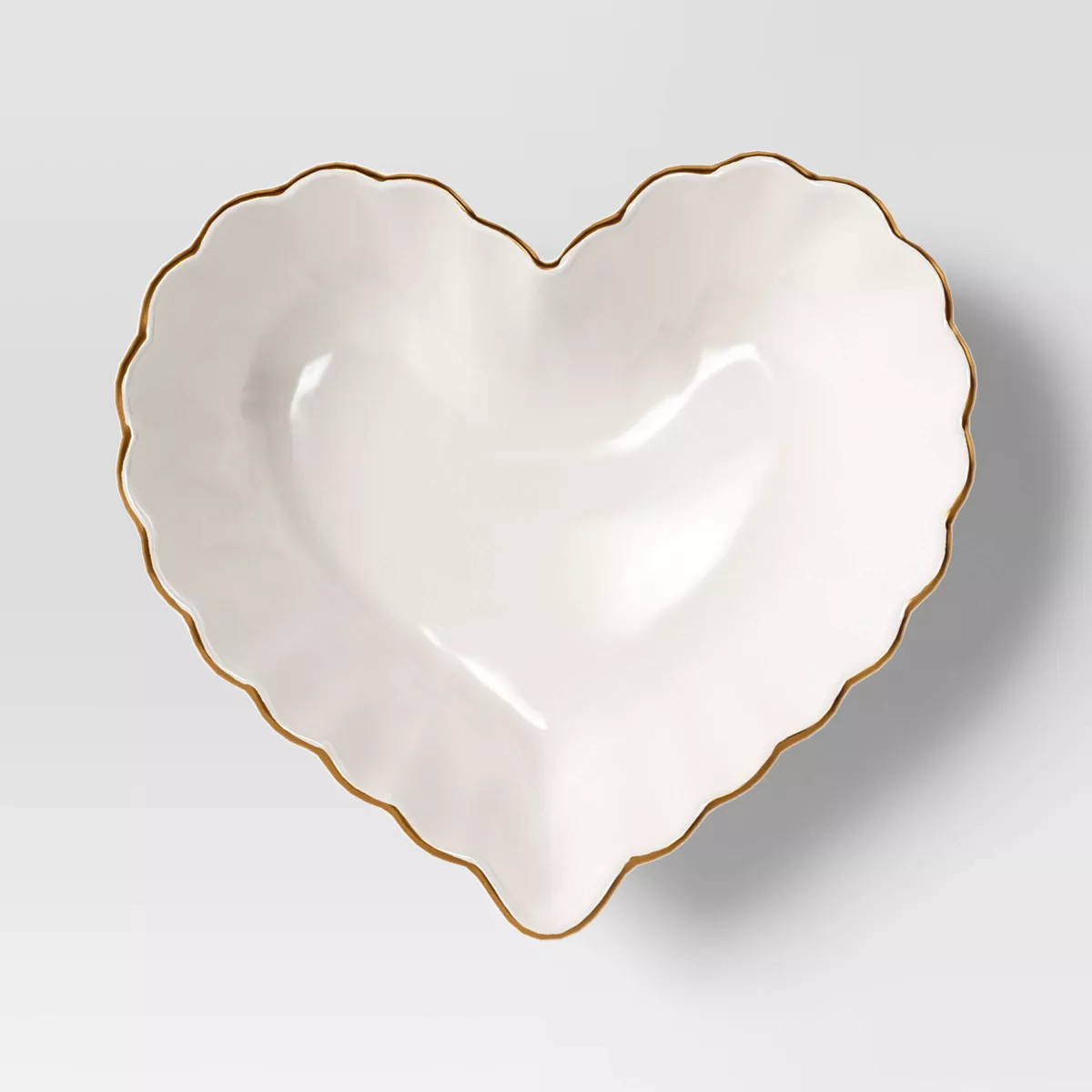 7oz Stoneware Figural Heart Candy Serving Bowl Ivory - Threshold™ | Target