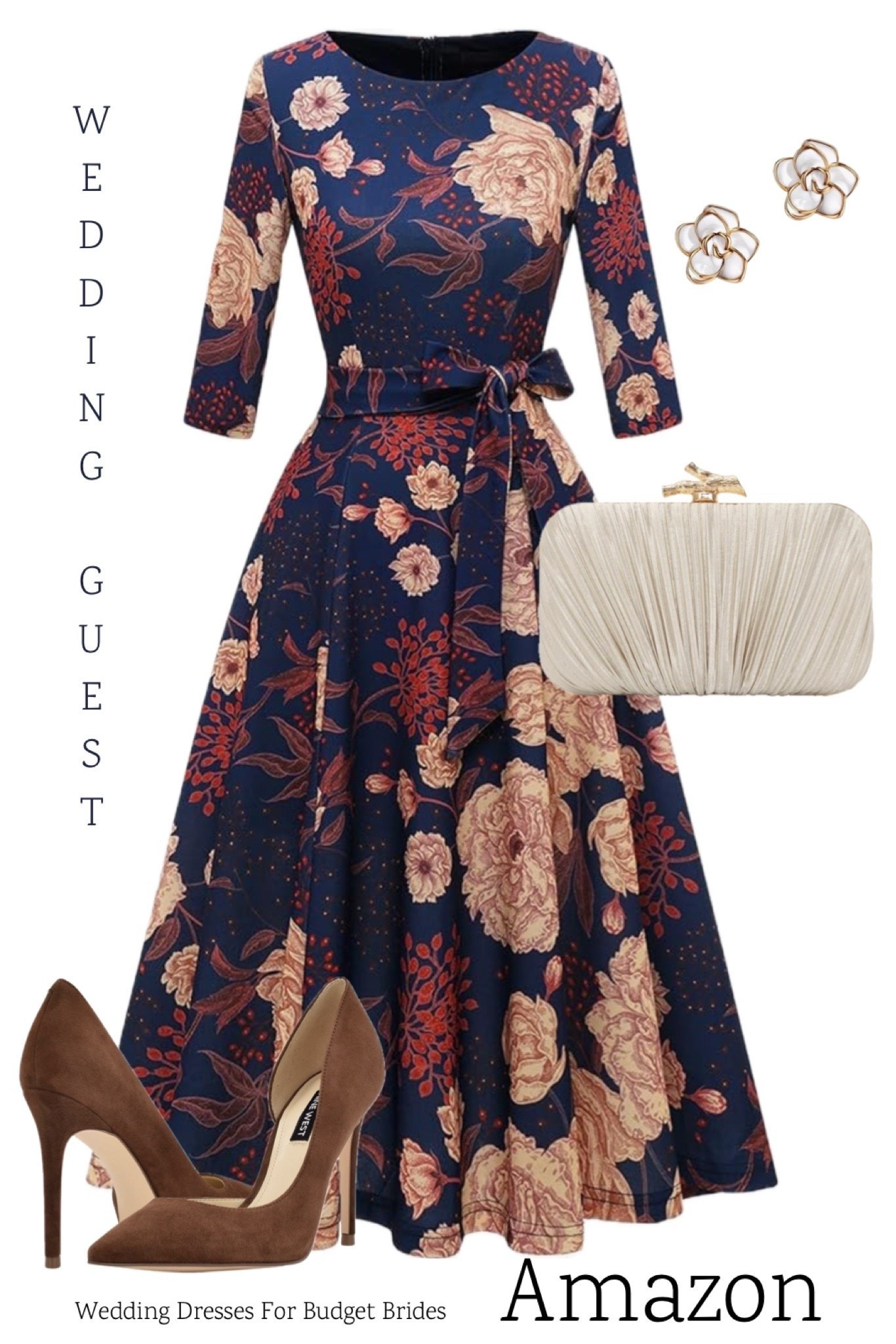 Lovely floral wedding guest dress and accessories for a fall wedding. All from Amazon. 

#weddingguestdress #bridesmaiddresses 
#founditonamazonfashion #vacationoutfit #destinationwedding

#LTKWedding #LTKSeasonal #LTKootd