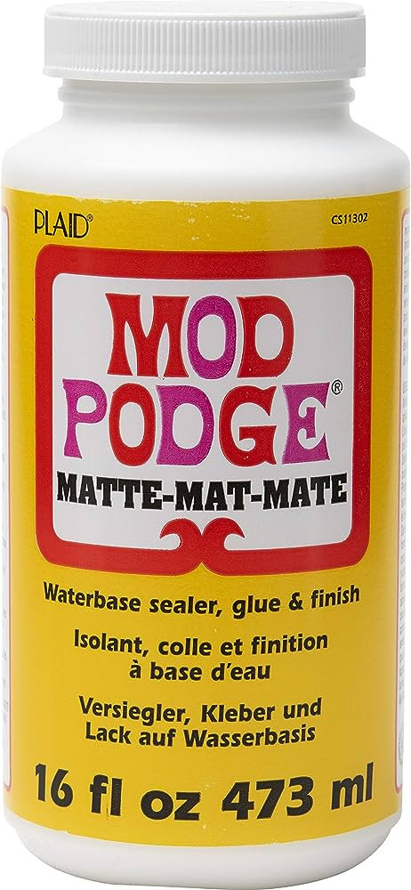 Mod Podge CS11302 Waterbase Sealer, Glue and Finish, 16 oz, Matte | Amazon (US)