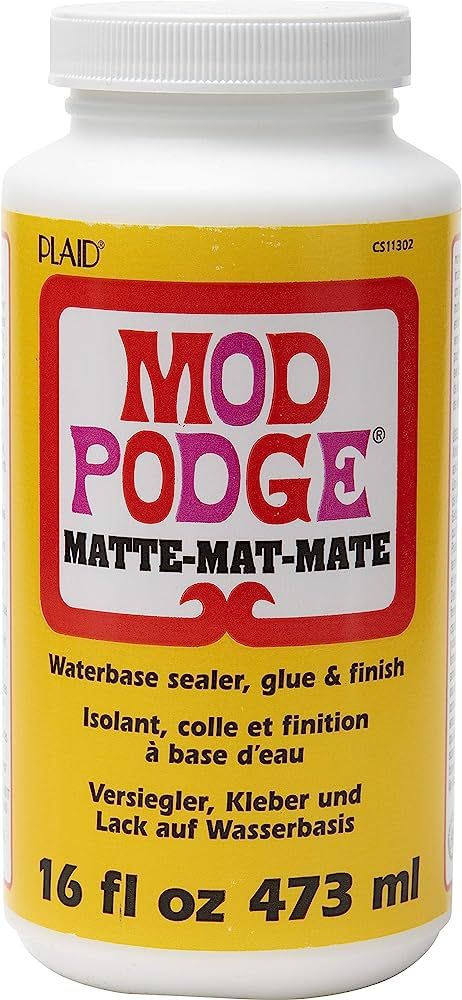 Mod Podge CS11302 Waterbase Sealer, Glue and Finish, 16 oz, Matte | Amazon (US)