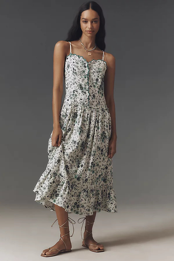 Sleeveless Drop-Waist Midi Dress | Anthropologie (US)