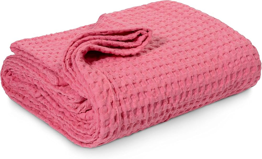 Simka Rose Waffle Baby Blanket Cotton Soft Breathable Swaddle Blanket for Baby Nursery, Stroller ... | Amazon (US)