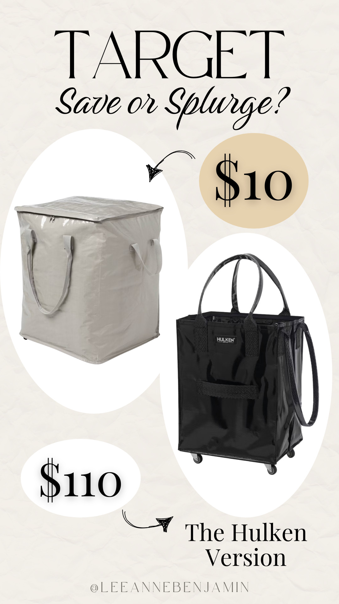 Would you save or splurge on the rolling tote?

 I have heard such great things about the Hulken but for only $10, I just added the Target version to my cart! Excited to see how it performs! 

 #LTKmomlife #LTKHome #LTKSaleAlert