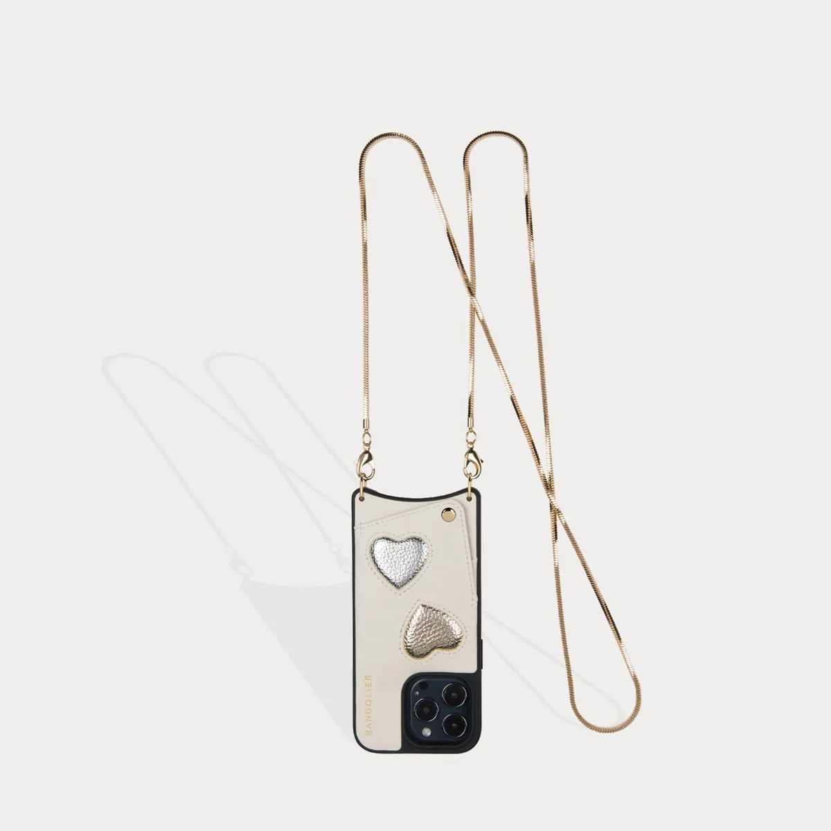 Gia Crossbody Bandolier - Heart Ivory/Gold | Bandolier