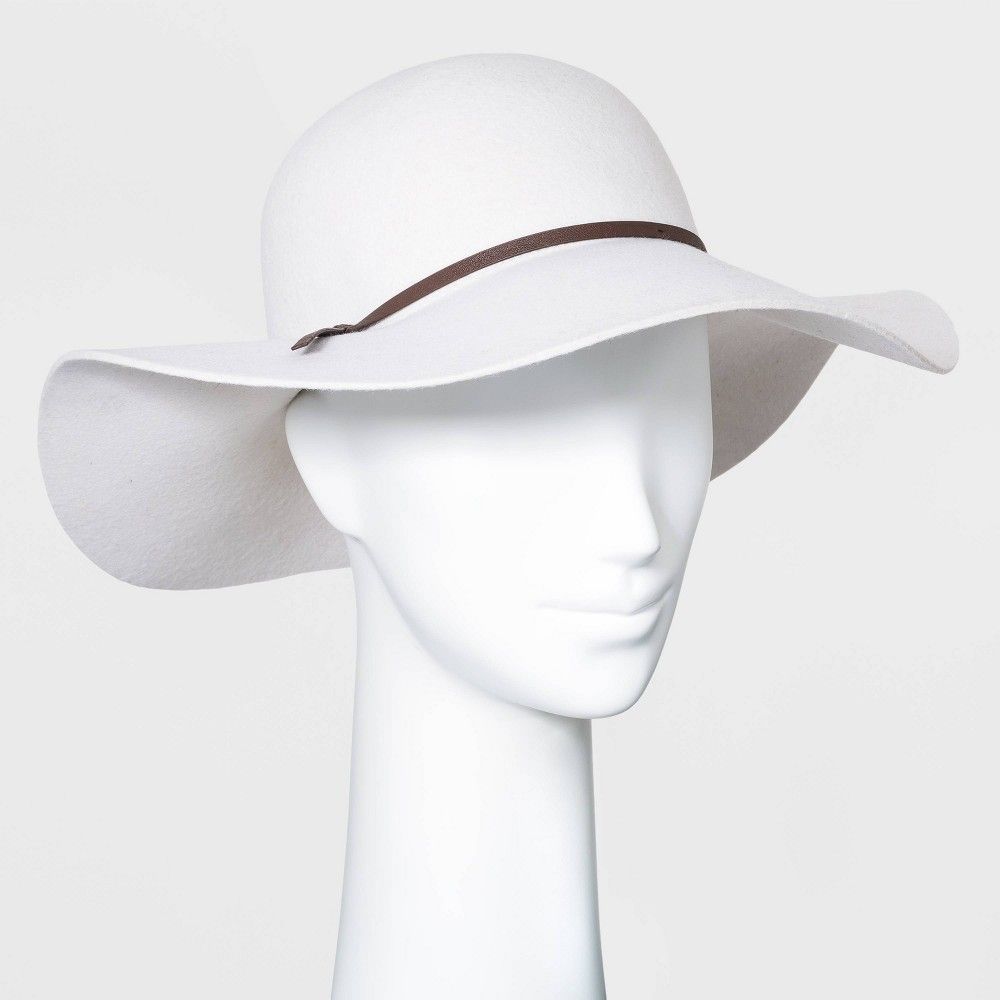 Women's Felt Floppy Hat - A New Day Cream, Off White | Target