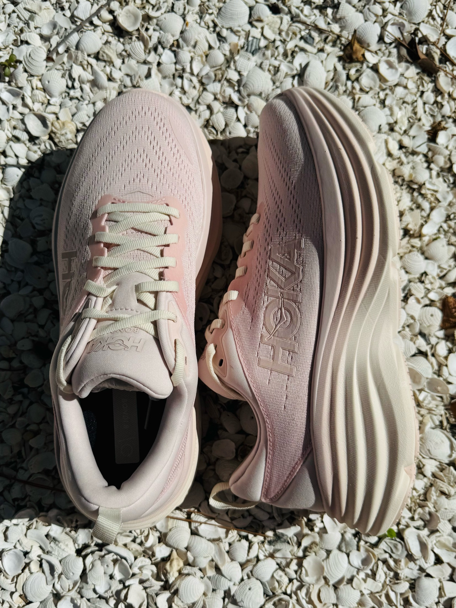 PINK HOKAS 🎀🙂‍↕️💓 my absolute FAVORITE shoe ever, i wear them everyday and get SO many compliments on the color 🌷 

#LTKShoeCrush #LTKFitness #LTKGiftGuide