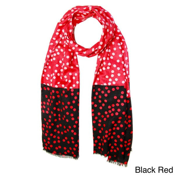 Handmade Saachi Women's Colorblock Polka Dots Scarf (India) | Bed Bath & Beyond
