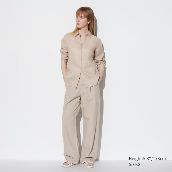 Premium Linen Long Sleeve Shirt | UNIQLO (US)