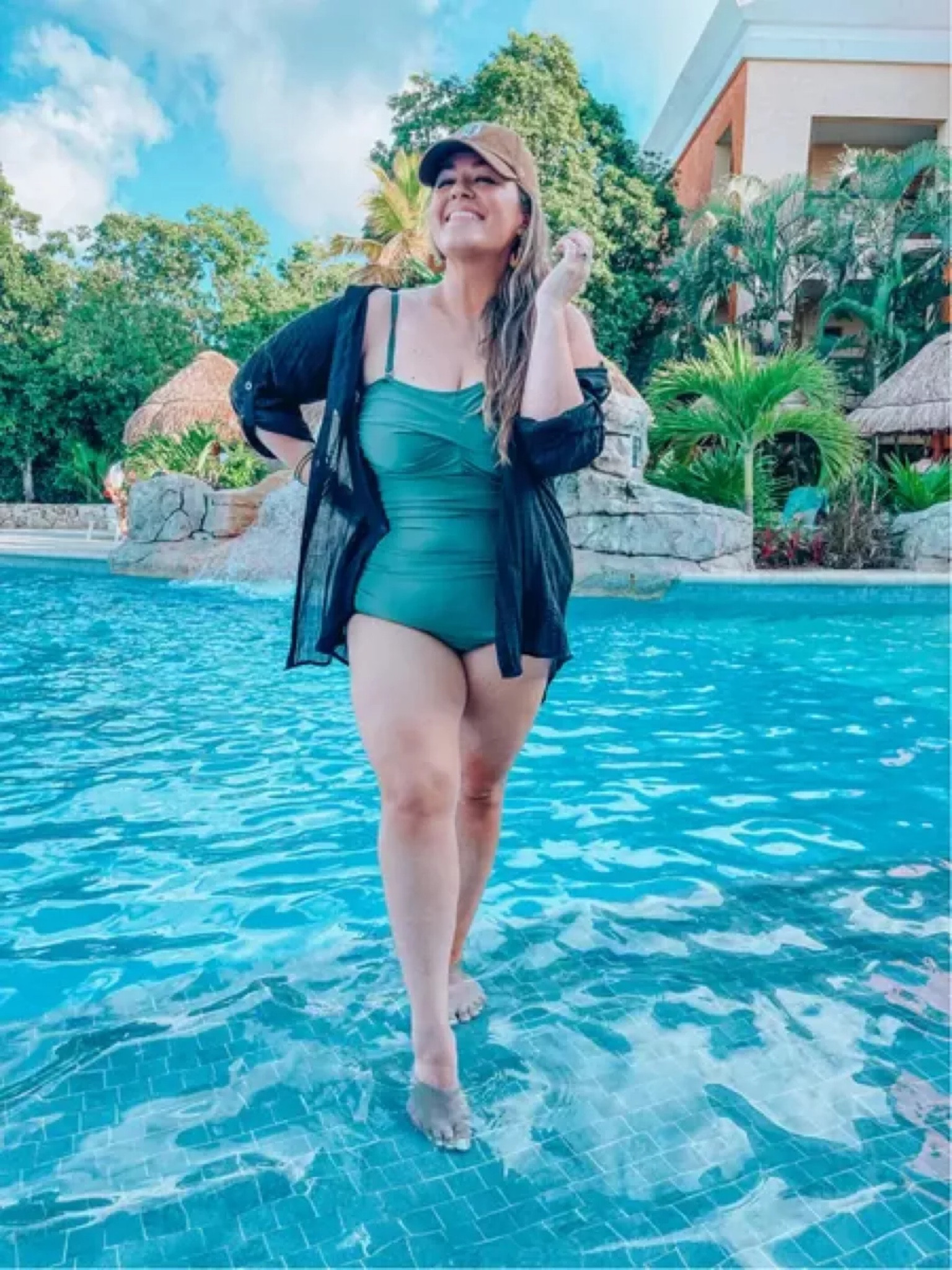 Vacation wear, resort wear, one piece swimsuit xl, beach cover up xl, dad hat Beach bag

#LTKswim #LTKstyletip #LTKSeasonal