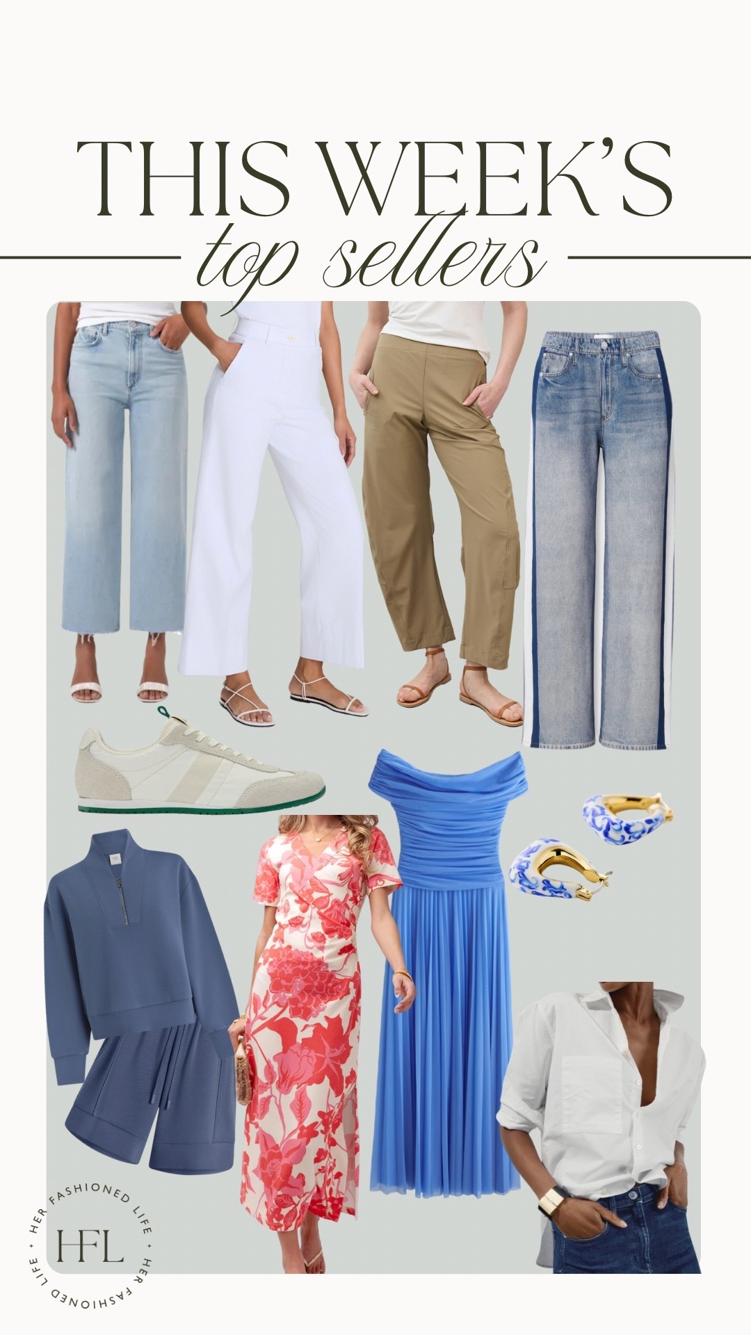 This week’s top sellers 

#Jeans #Pants #Dress #Varley #set #Shoes #Sneakers #Earrings #AYR #Suitcase 

#LTKTravel #LTKOver40 #LTKActive