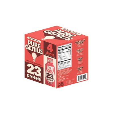 Pure Genius Liquid Protein Shot - Strawberry Guava - 3.38 floz/4pk | Target
