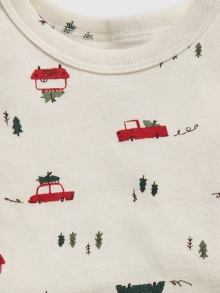 babyGap 100% Organic Cotton Holiday Print PJ Set | Gap (US)