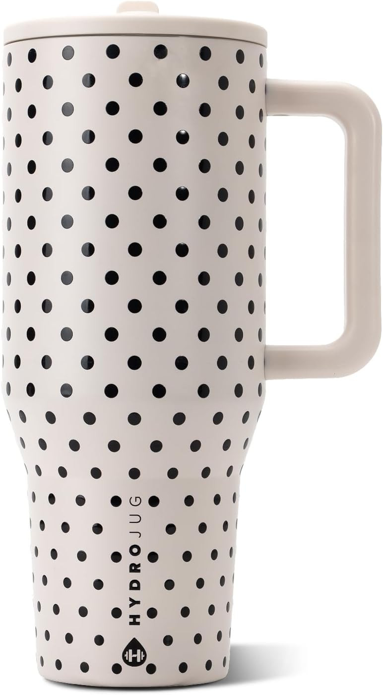 HydroJug Polka Dot Traveler 40oz, Insulated Tumbler, French Vanilla | Amazon (US)
