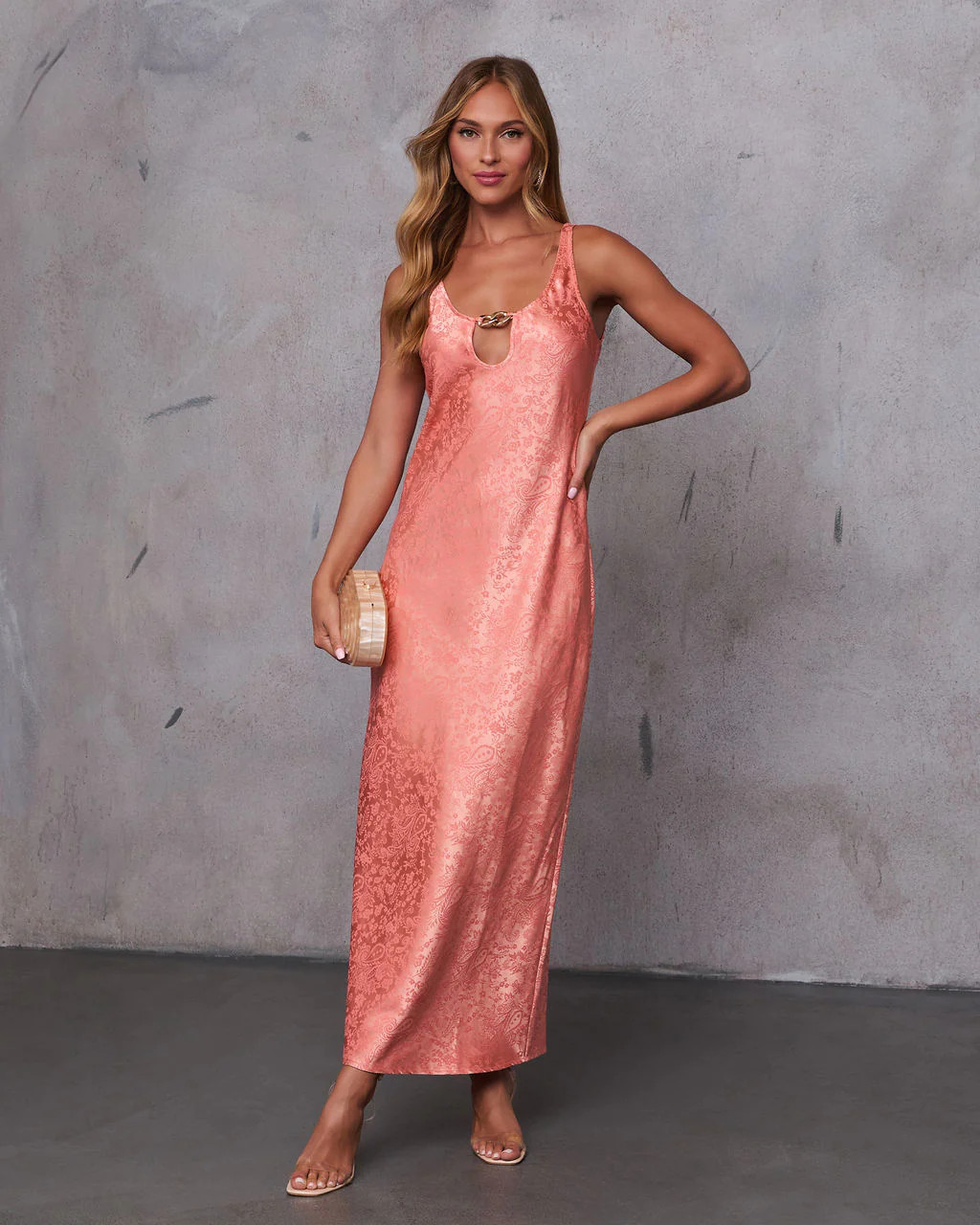 Fallen Romance Jacquard Slip Maxi Dress | VICI