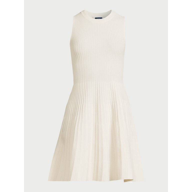 Scoop Women's Sleeveless High Neck Solid Mini Sweater Dress, Sizes XS-XXL - Walmart.com | Walmart (US)