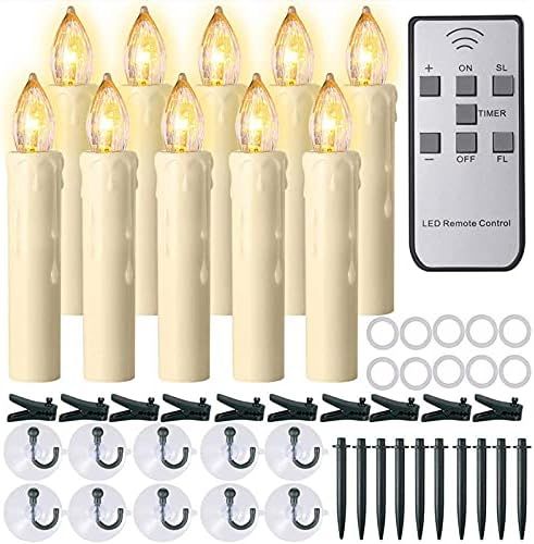 Amazon.com: Window Candles with Remote Timer, PChero 20 Packs Large Size Waterproof Flameless LED... | Amazon (US)