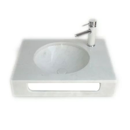 Eviva Pasadena 24 in. White Carrara Marble Sink | Walmart (US)