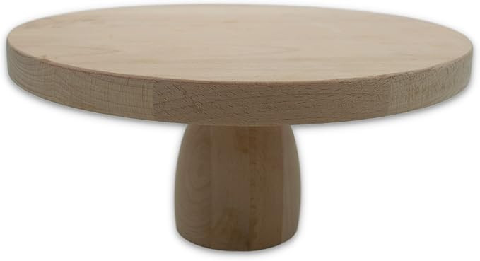 11" Beech Wood Cake Stand | Footed Cake Plate for Birthday Parties, Weddings, Graduations, & All ... | Amazon (US)