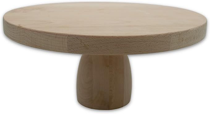 11" Beech Wood Cake Stand | Footed Cake Plate for Birthday Parties, Weddings, Graduations, & All ... | Amazon (US)