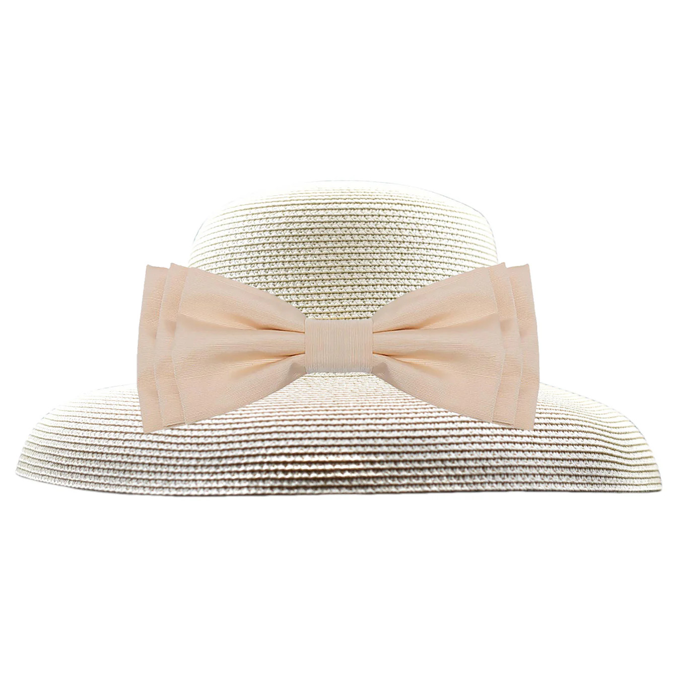 Hepburn Hat with Grande Brim with Interchangeable Bows & Flowers | Dress For Cocktails