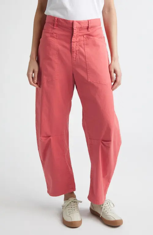 Nili Lotan Shon Stretch Cotton Pants in Faded Red at Nordstrom, Size 2 | Nordstrom