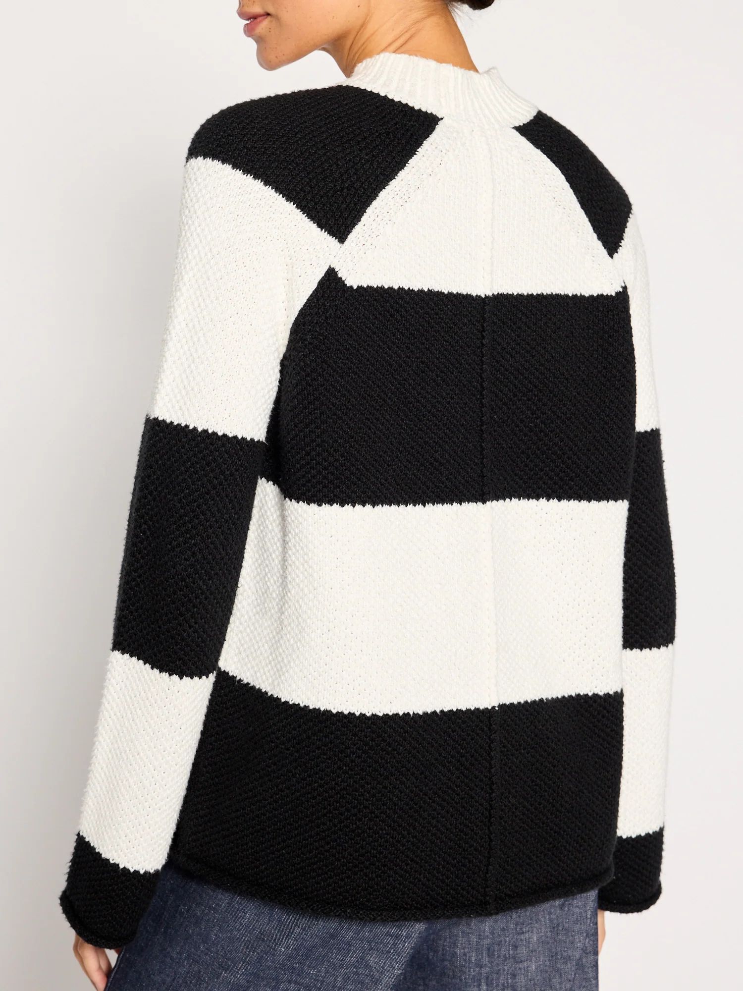 Brochu Walker | Women's Marco Stripe Sweater in Salt White Stripe | Brochu Walker