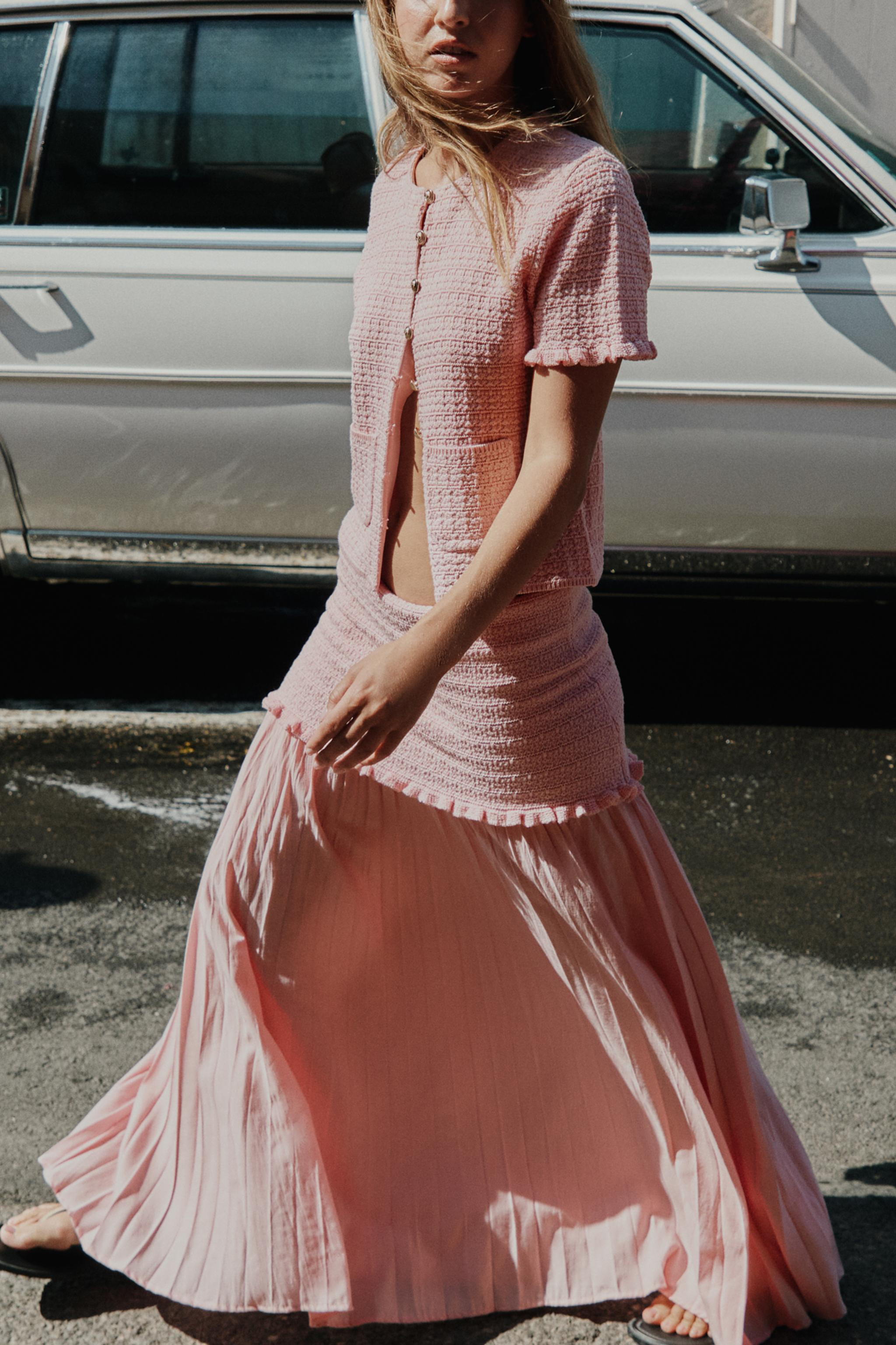 COMBINED KNIT SKIRT | Zara US