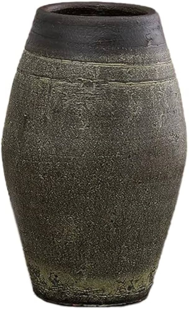 Farmhouse Clay Floor Vase for Flower 11" H, Rough Ceramic Garden Pot for Plant Outdoor,Tall Frenc... | Amazon (US)