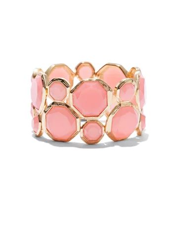 Pink Faceted Faux-Stone Bracelet | New York & Company