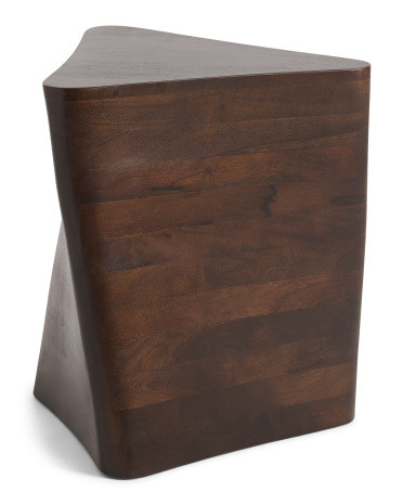Modern Triangle Wooden Side Table | TJ Maxx