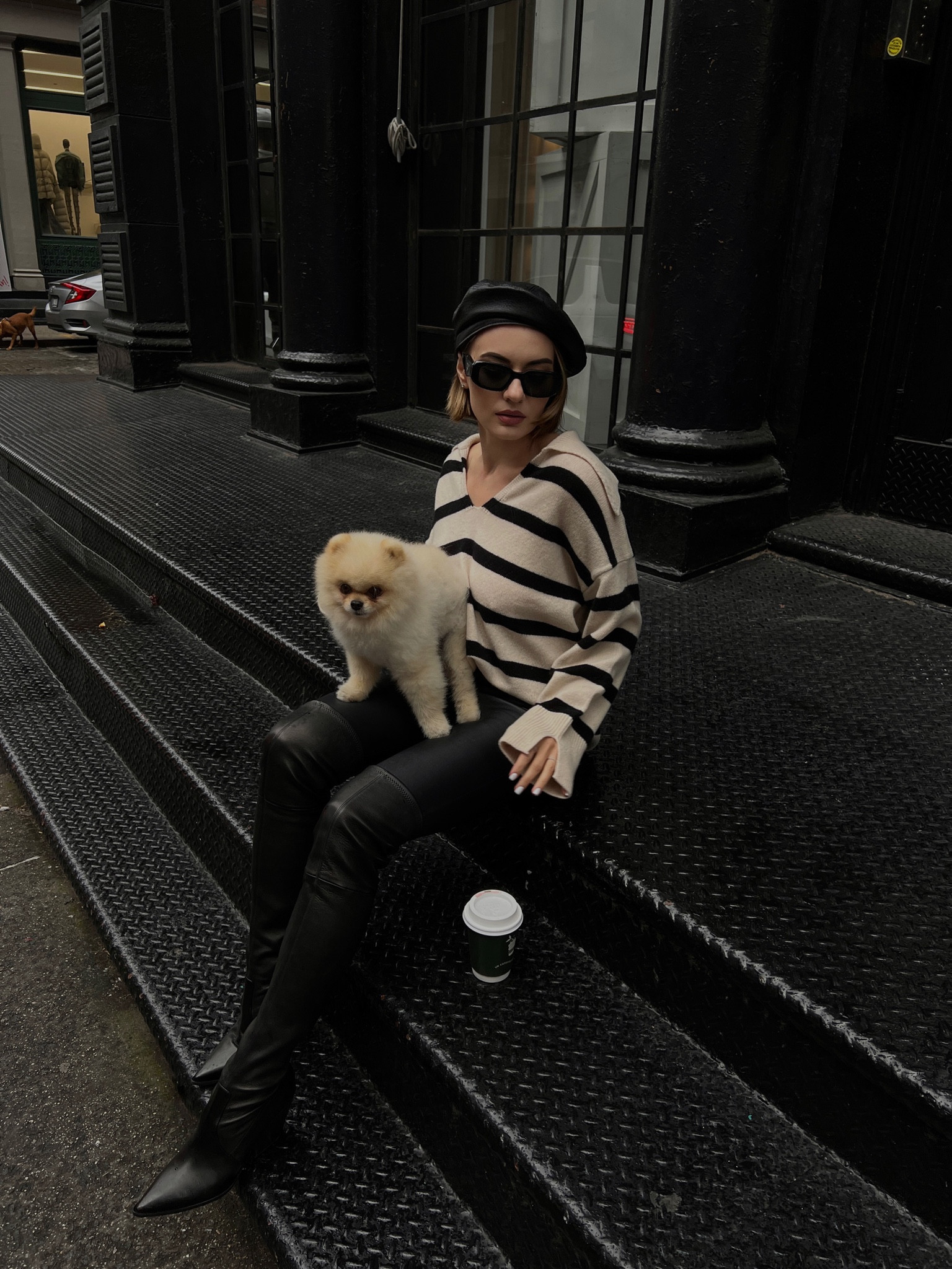 This oversized stripe polo sweater is a dupe for this season’s Khaite Evi Sweater. Both are cashmere — but the one I’m wearing is almost $1,400 cheaper! 😱 

#LTKunder100 #LTKstyletip