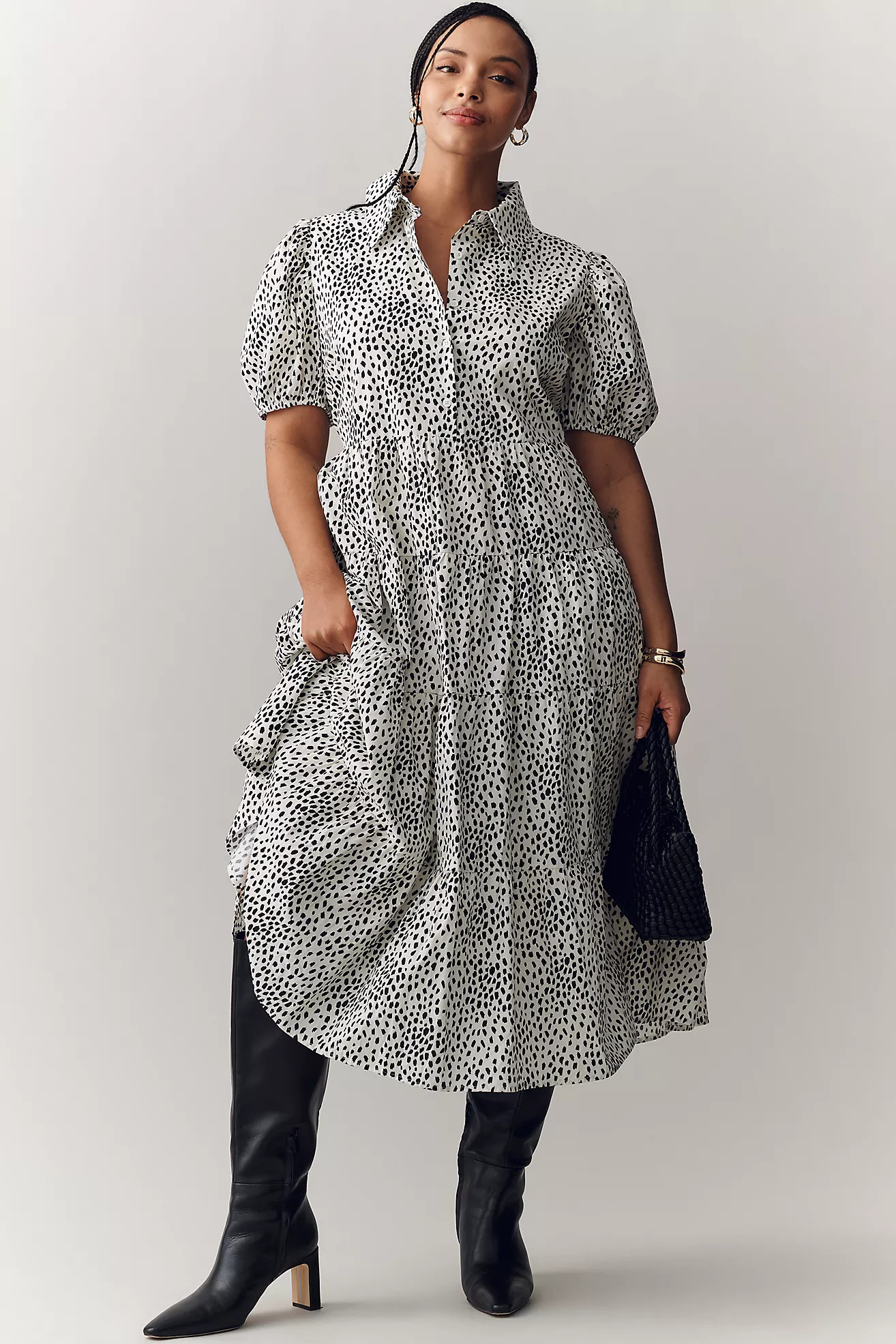 English Factory Petite Midi Shirt Dress | Anthropologie (US)