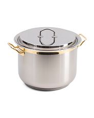 Made In Italy 18.5qt Stainless Steel Gold Plated Teknika Stock Pot | TJ Maxx